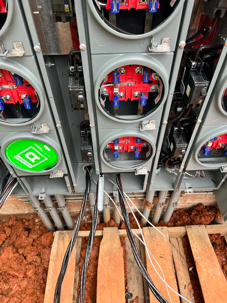 Multi-meter electrical equipment during Guardian installation work